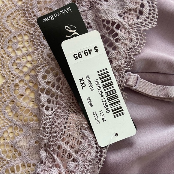La Vie En Rose Lavender Satin Bra Sleep Top Women’s Size XXL New With Tags - Picture 5 of 5